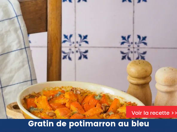 Gratin de potimarron au bleu